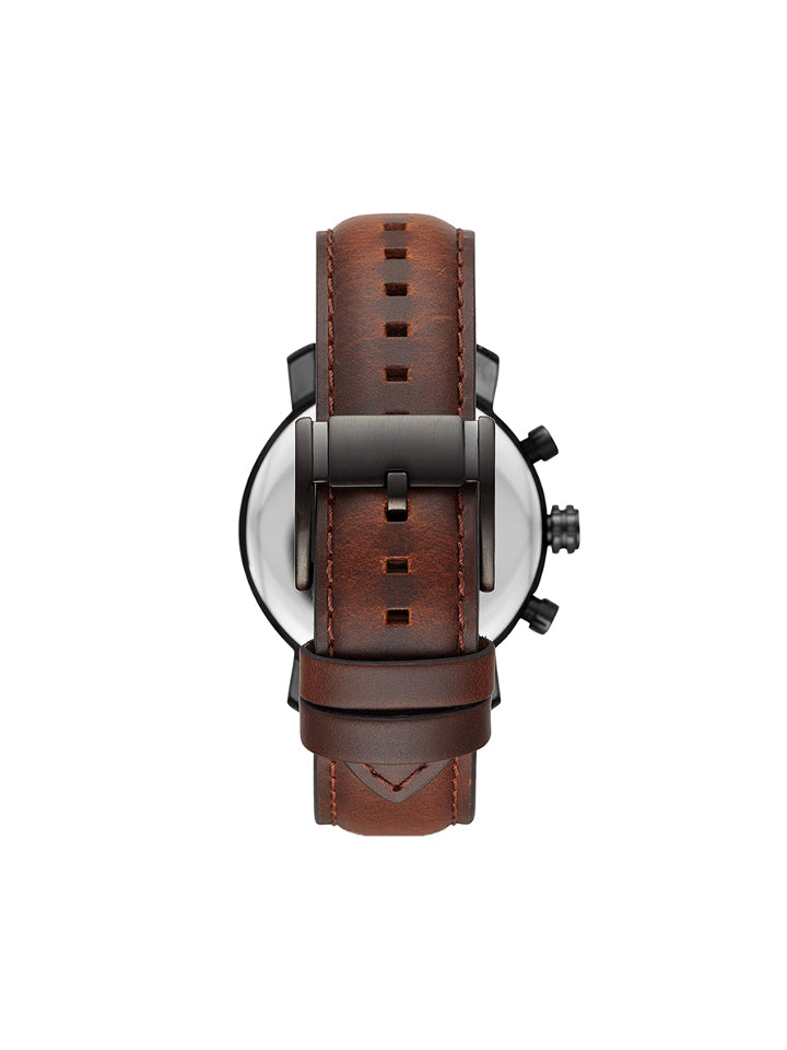 Fossil Rhett Chronograph Brown Leather Watch Jewelry