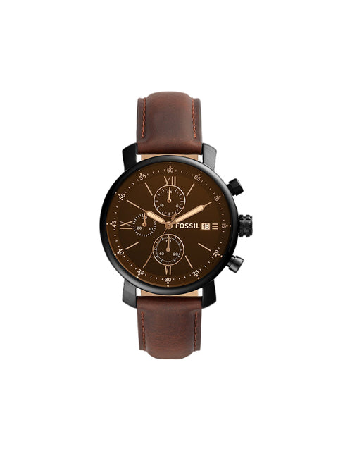 Fossil Rhett Chronograph Brown Leather Watch Jewelry – Balilene