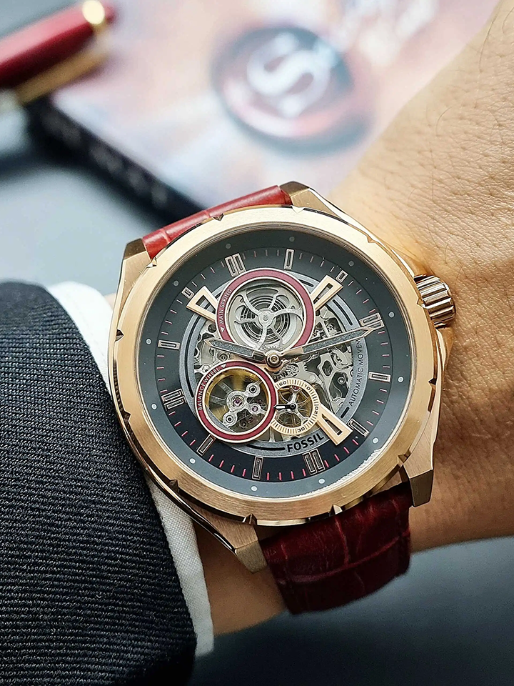 Fossil red wine watch online