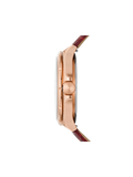 Fossil BQ2660 Evanston Automatic Red Leather Strap Watch