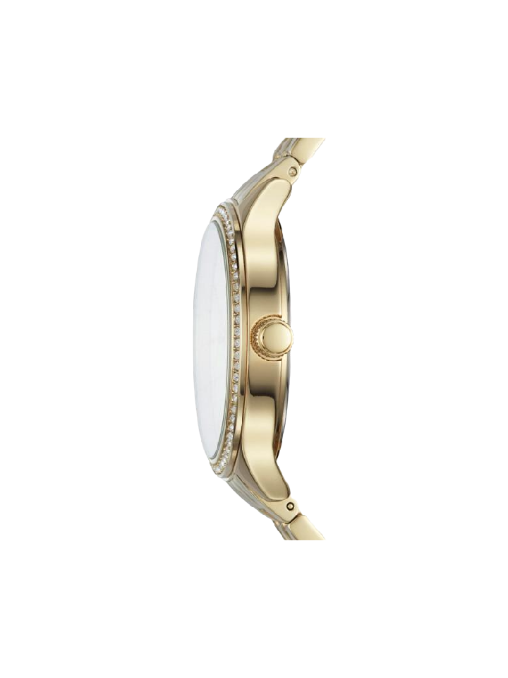 Fossil BQ3117 Three-Hand Gold Tone Stainless Steel Watch