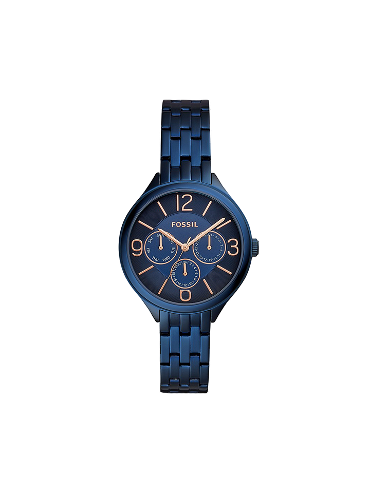Fossil BQ3225 Suitor Three-Hand Blue Stainless Steel Watch