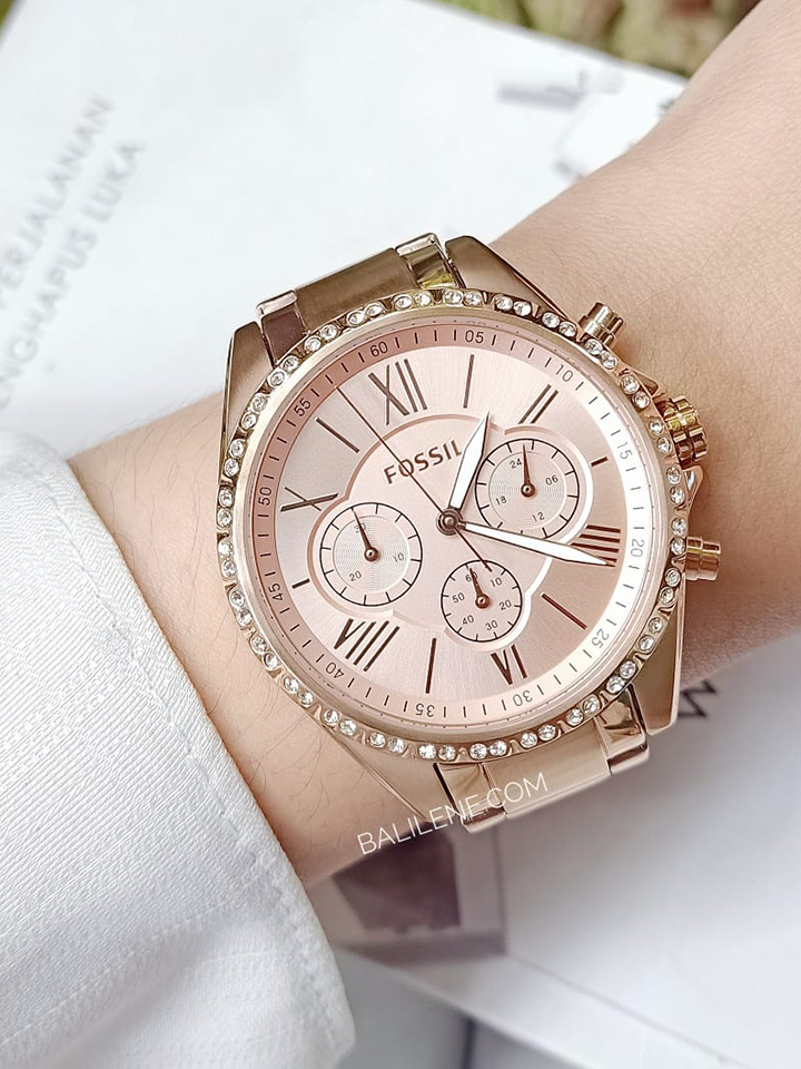 Fossil BQ3377 Modern Courier Chronograph Rose-Gold-Tone Stainless