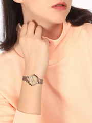 Fossil BQ3392 Laney Three-hand Rose Gold Tone Watch