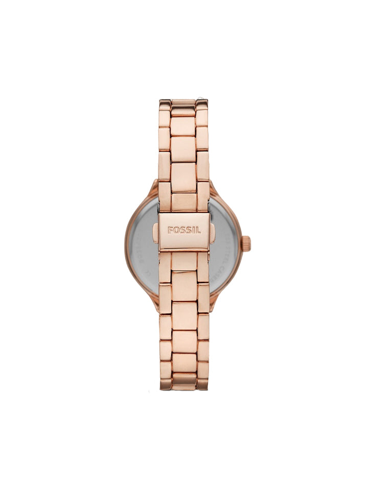 Fossil BQ3543SET Suitor Three-Hand Rose Gold-Tone Alloy Watch And Bracelet