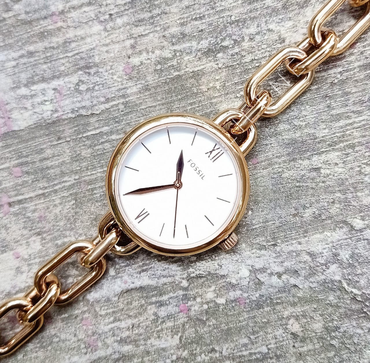 Fossil BQ3545 Embry Three-Hand Rose Gold-Tone Stainless Steel Watch
