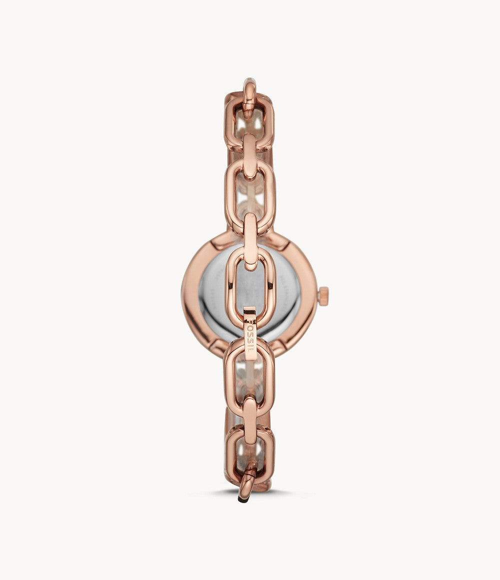 Fossil BQ3545 Embry Three-Hand Rose Gold-Tone Stainless Steel Watch