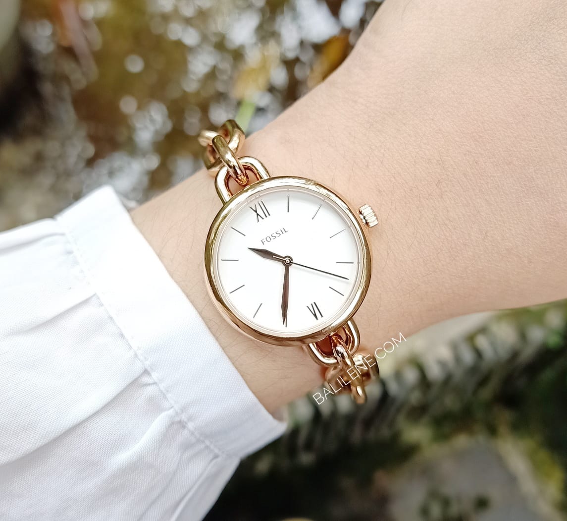 Fossil BQ3545 Embry Three-Hand Rose Gold-Tone Stainless Steel Watch