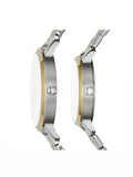 Fossil Bq2467set His And Her Fenmore Midsize Multifunction Stainless Steel Watch Gift Set