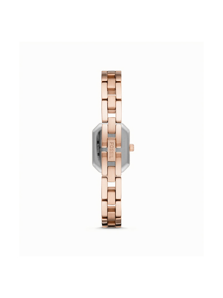 Fossil Bq3580 Audelia Three-Hand Rose Gold-Tone Stainless Steel Watch