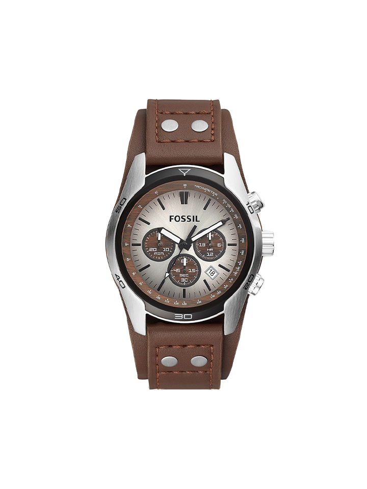 Fossil CH2565 Coachman Chronograph Brown Leather Watch