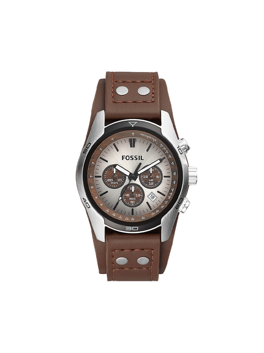 Fossil CH2565 Coachman Chronograph Brown Leather Watch