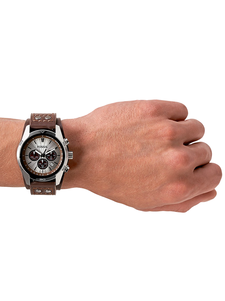 Fossil CH2565 Coachman Chronograph Brown Leather Watch