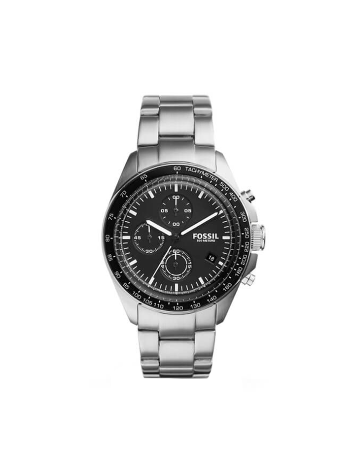 Fossil CH3026 Sport 54 Chronograph Black Dial Stainless Steel Watch