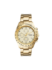 Fossil CH3037 Sport 54 Chronograph Gold Dial Stainless Steel Watch