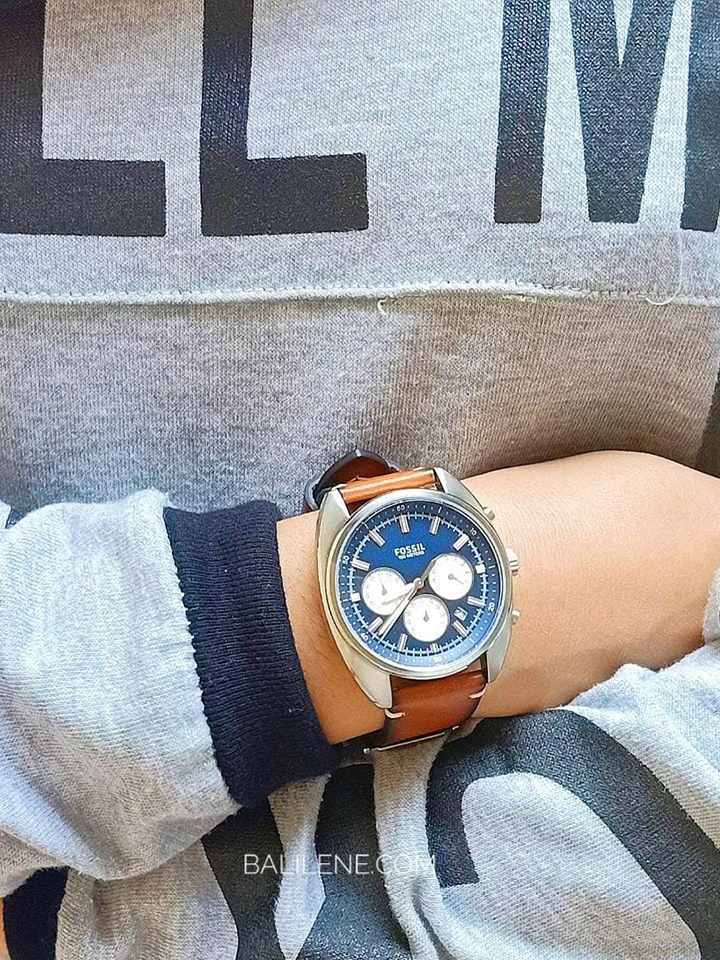 Fossil watch 2025 light blue face