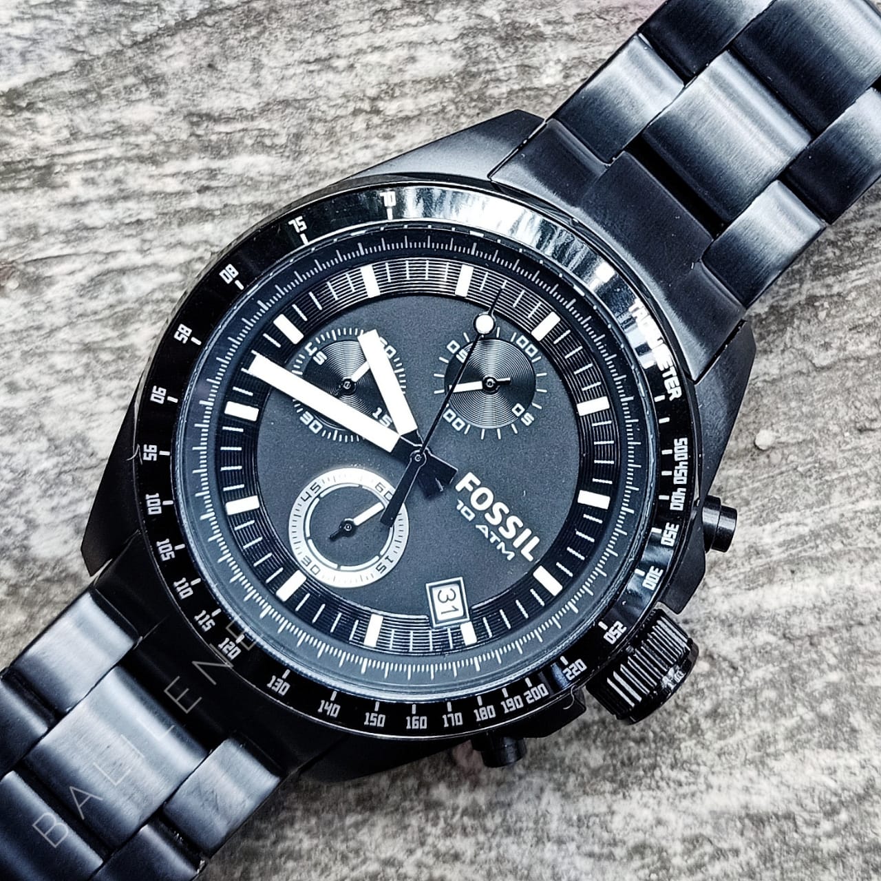 Fossil Ch2601 Decker Chronograph Black Stainless Steel Watch