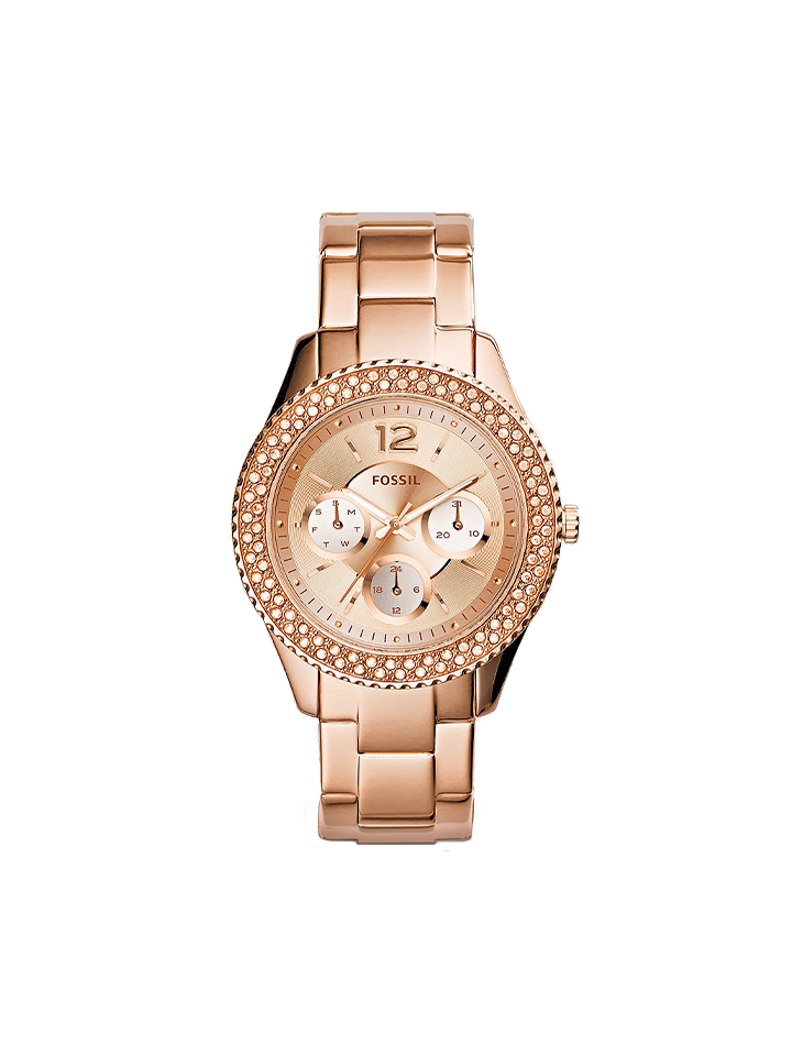 Fossil ES3590 Stella Multifunction Rose Gold Stainless Steel Watch