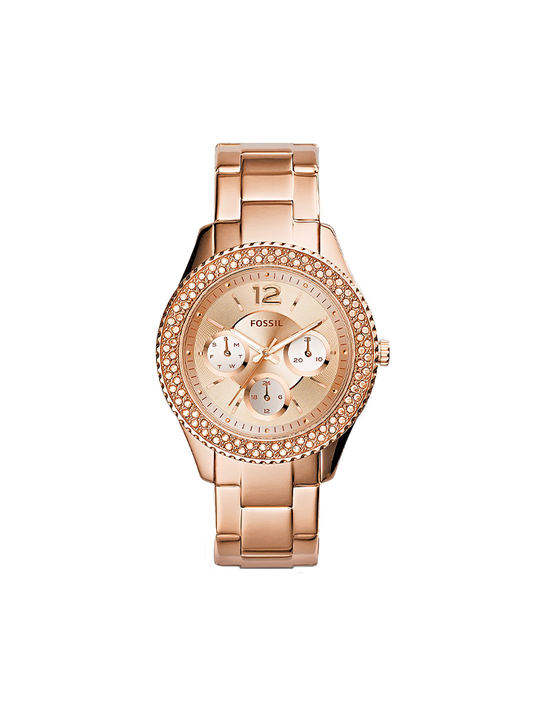 Fossil ES3590 Stella Multifunction Rose Gold Stainless Steel Watch