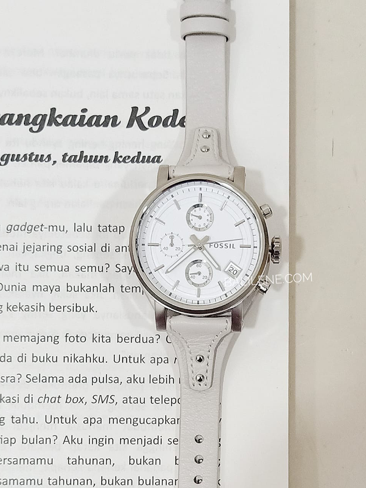 Fossil ES3811 Original Boyfriend Chronograph Grey Leather Watch