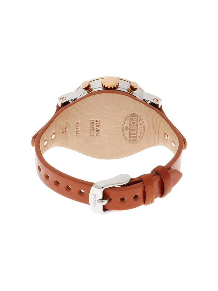 Fossil ES3837 Original Boyfriend Chronograph Brown Leather Watch