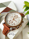 Fossil ES3837 Original Boyfriend Chronograph Brown Leather Watch