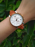 Fossil ES3837 Original Boyfriend Chronograph Brown Leather Watch