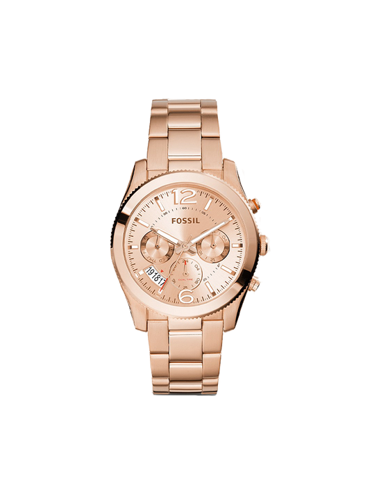 Fossil Perfect Boyfriend Multifunction Rose Gold-Tone Stainless Steel Watch