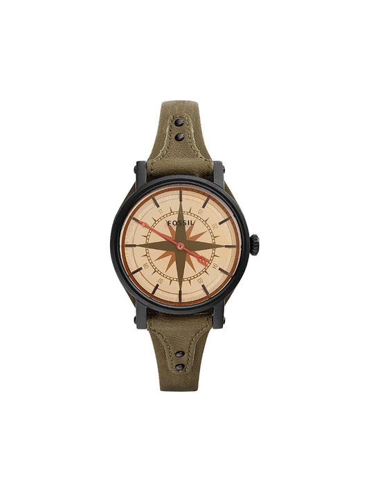 Fossil ES4044 Boyfriend Quartz One-Hand 12-Hour Canteen Leather Watch