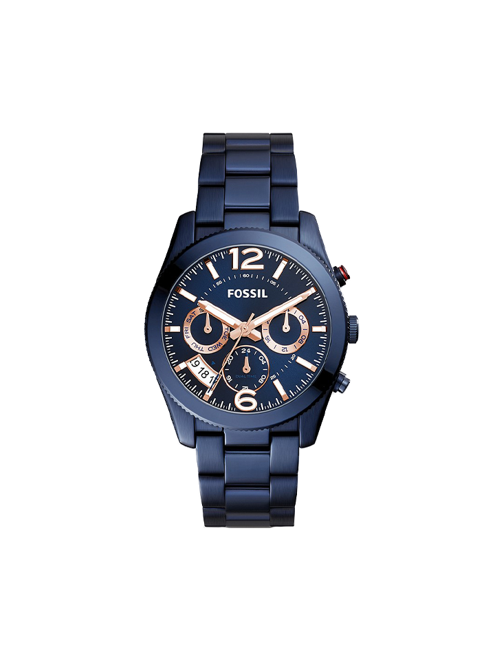 Fossil ES4093 Perfect Boyfriend Multifunction Blue Stainless Steel Watch