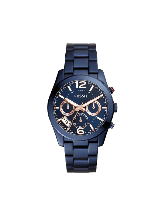 Fossil ES4093 Perfect Boyfriend Multifunction Blue Stainless Steel Watch