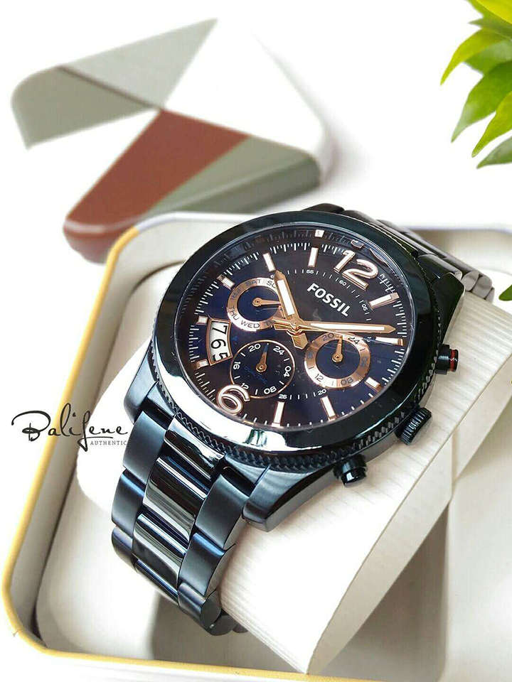 Fossil ES4093 Perfect Boyfriend Multifunction Blue Stainless Steel Watch