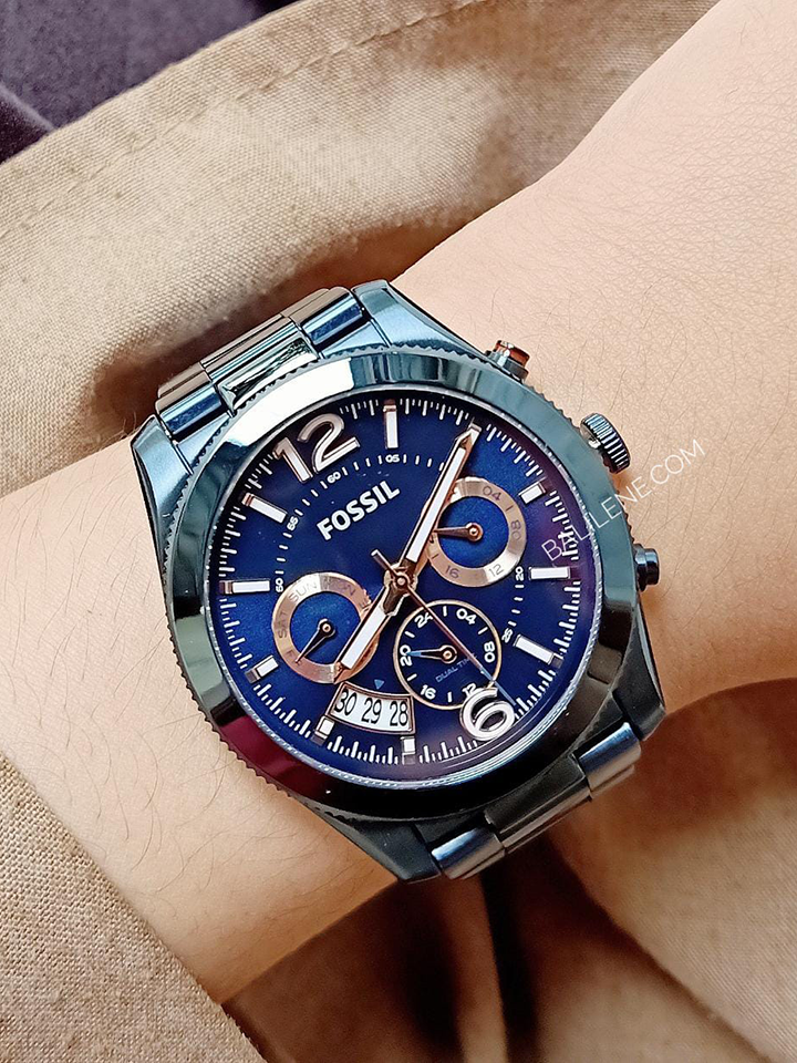 Fossil ES4093 Perfect Boyfriend Multifunction Blue Stainless Steel Watch