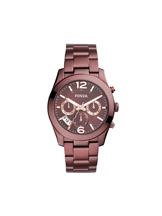 Fossil Perfect Boyfriend Multifunction Wine Stainless Steel Watch