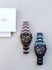 Fossil Perfect Boyfriend Multifunction Wine Stainless Steel Watch