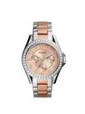 Fossil ES4145 Womens Riley Two-Tone Stainless Steel Bracelet Watch
