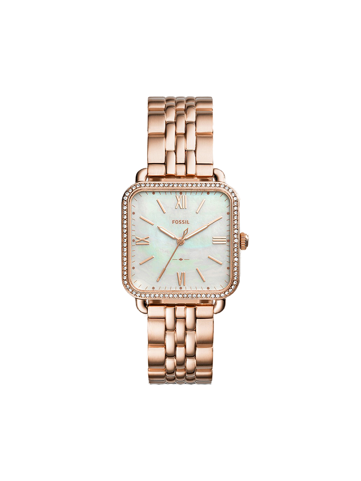 Fossil ES4269 Micah Three Hand Rose Gold-Tone Stainless Steel Watch
