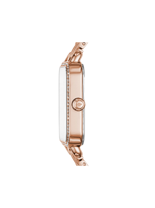 Fossil ES4269 Micah Three Hand Rose Gold-Tone Stainless Steel Watch