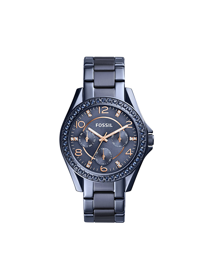 Fossil ES4294 Riley Multifunction Blue Stainless Steel Watch