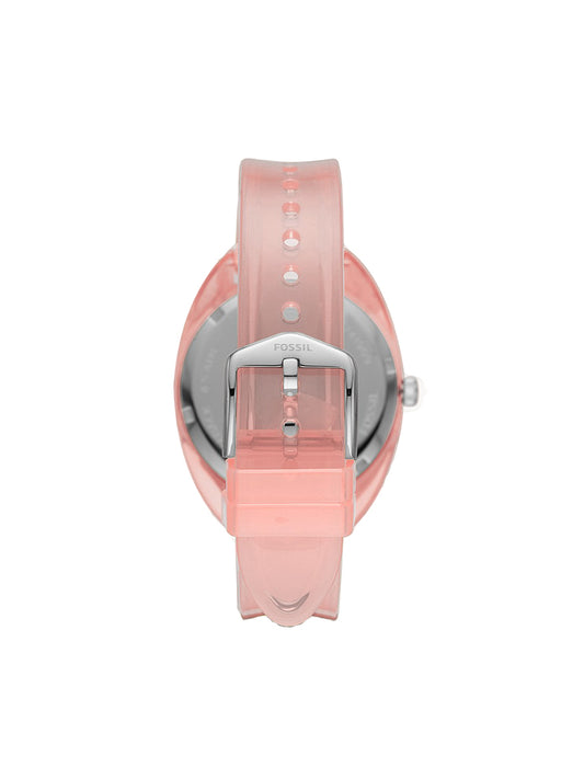 Fossil ES4856 Jude Three Hand Peach Silicone Watch