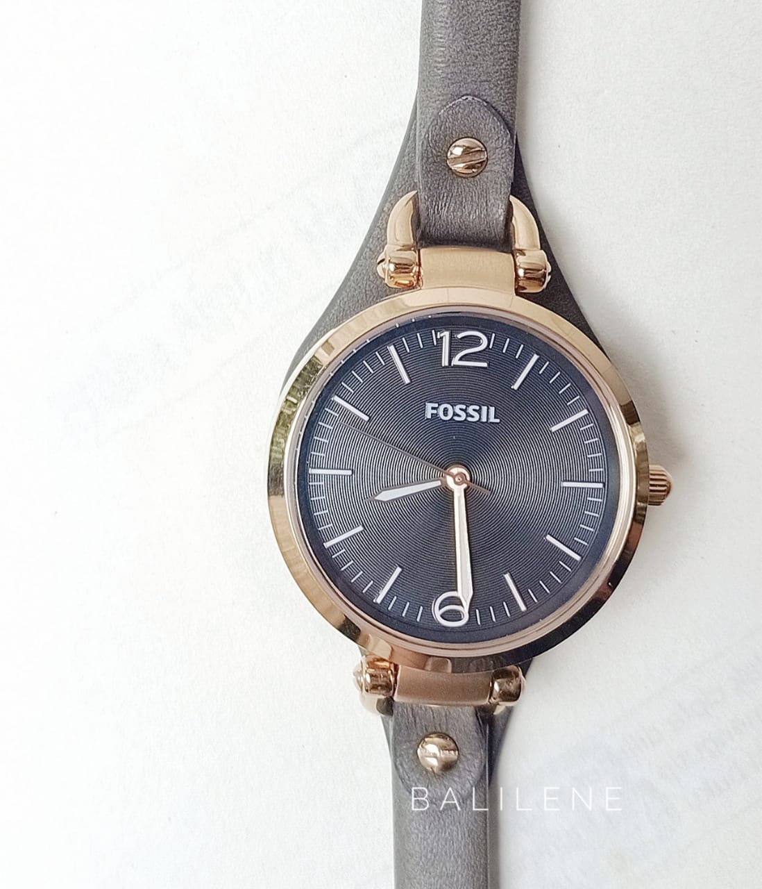 Fossil Es3077 Georgia Smoke Leather Watch