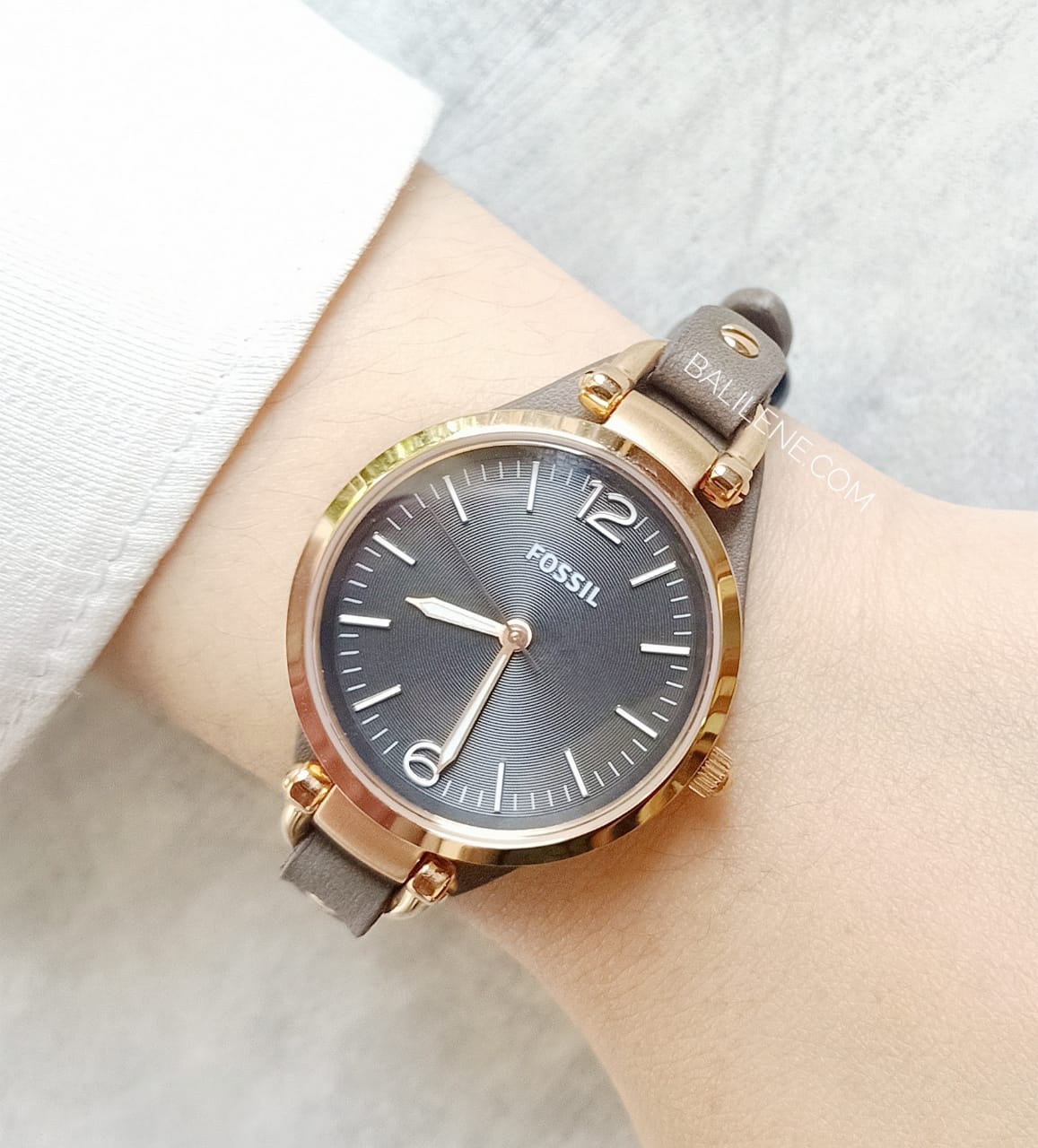 Fossil Es3077 Georgia Smoke Leather Watch