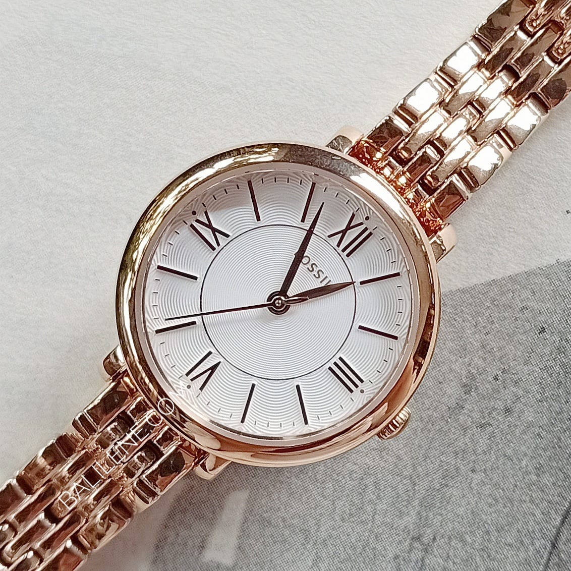 Fossil Es3799 Jacqueline Mini Rose-Tone Stainless Steel Watch