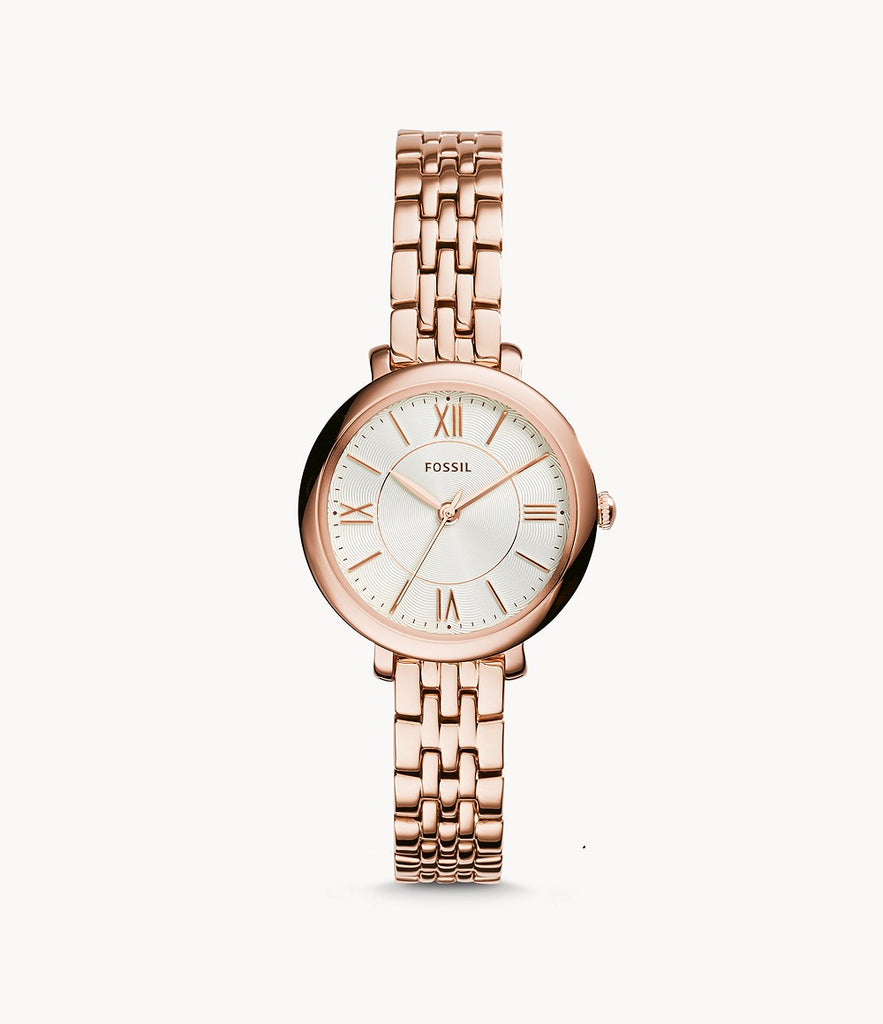 Fossil Es3799 Jacqueline Mini Rose-Tone Stainless Steel Watch