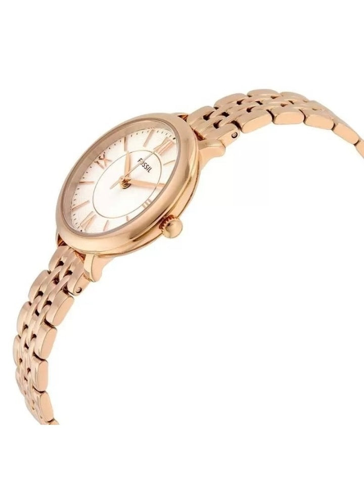 Fossil Es3799 Jacqueline Mini Rose-Tone Stainless Steel Watch