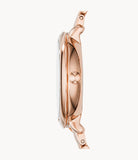 Fossil Es3799 Jacqueline Mini Rose-Tone Stainless Steel Watch