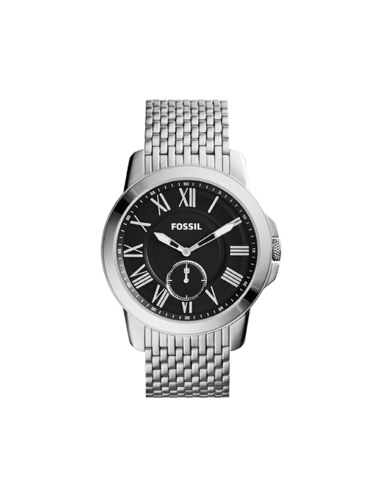 Fossil FS4944 Grant Chronograph Black Dial Stainless Steel Watch