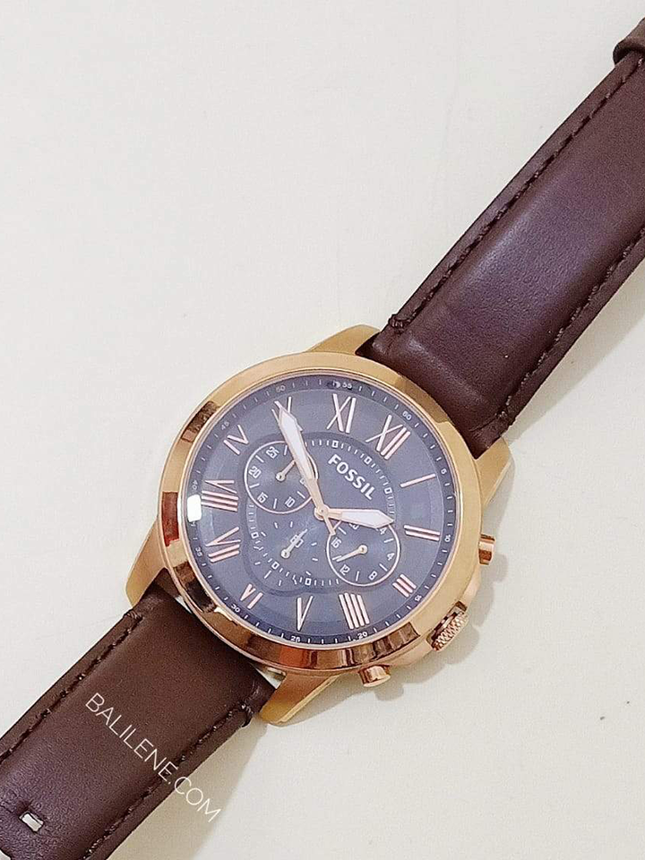 Fossil FS5068 Grant Chronograph Brown Leather Strap Watch