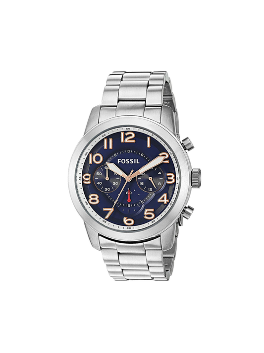 Fossil FS5203 Pilot 54 Chronograph Navy Dial Stainless Steel Watch