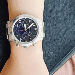 Fossil FS5203 Pilot 54 Chronograph Navy Dial Stainless Steel Watch